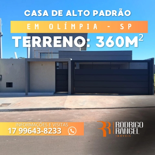 CASA DE ALTO PADRÃO À VENDA - OLÍMPIA/SP
